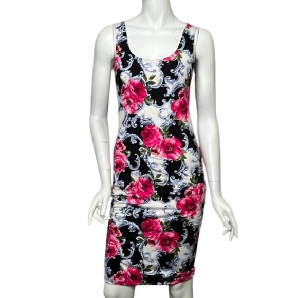 Joe & Elle Dress Size M Juniors floral tank lined - Picture 3 of 7